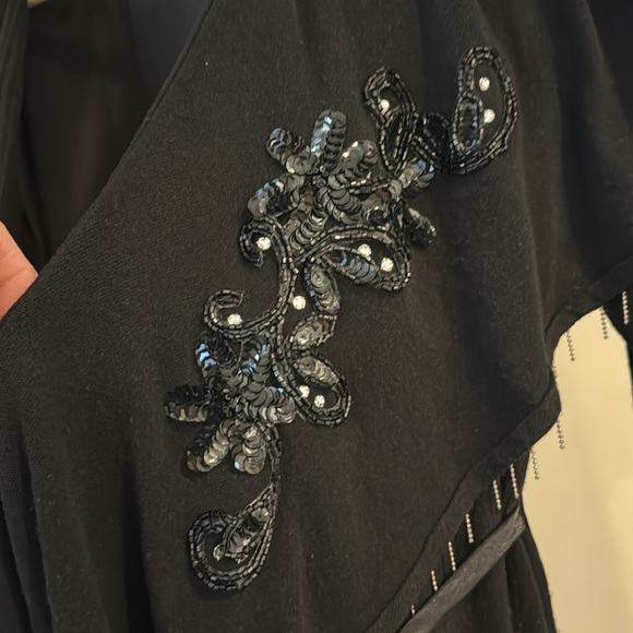 Black front drape cardigan, M/L - Picture 9 of 9